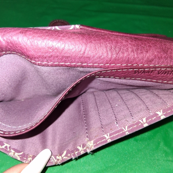 Fossil Maroon and Cream Patterned Wallet - Picture 6 of 8